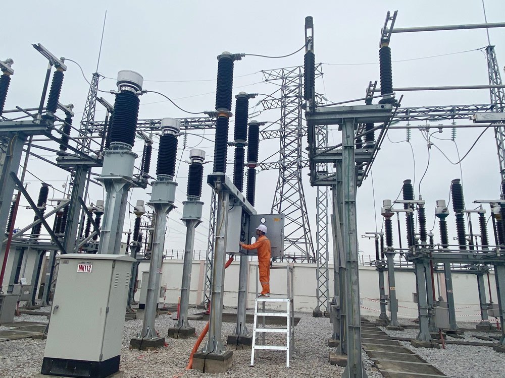 Đóng điện máy biến áp T2 Trạm biến áp 110 kV Tân Yên