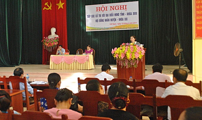 Đại biểu HĐND tỉnh và huyện tiếp xúc cử tri Tân Yên