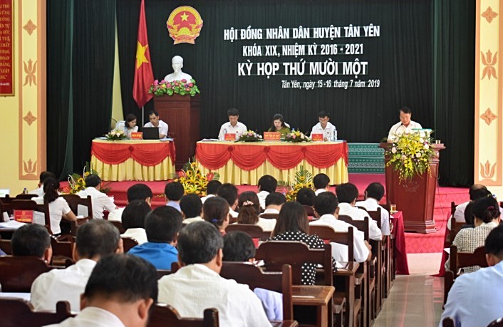 HĐND huyện Tân Yên khóa XIX, nhiệm kỳ 2016- 2021 khai mạc kỳ họp thứ 11.