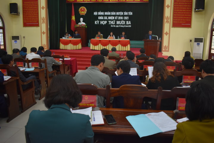 HĐND huyện Tân Yên tổ chức kỳ hợp thứ 13
