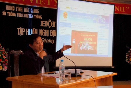 Sở TT&TT Bắc Giang: Tổ chức Hội nghị tập huấn Nghị định 43/2011/NĐ của Chính phủ về cung cấp...